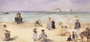 Edouard Manet Sur la plage de Boulogne (mk40) Sweden oil painting artist
